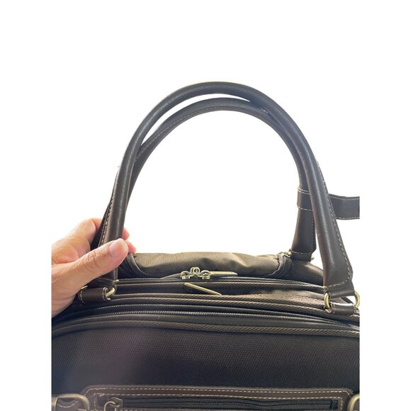 Ralph Lauren Chaps green Rolling Carry-On overnight Luggage Bag SKU 8697 - Picture 9 of 16